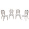 Flash Furniture Lourdes Thonet French Bistro Stacking Chair, White/Navy PE Rattan/Bamboo Print Alum Frame, 4PK 4-SDA-AD642002S-WHNVY-NAT-GG - alternate 10